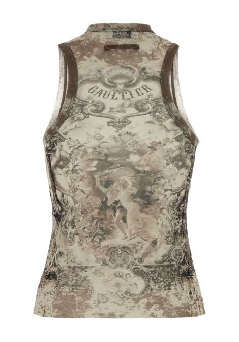 tank top mesh printed médaillon donna multicolor JEAN PAUL GAULTIER | 25/03-W-TO304-M006P6965